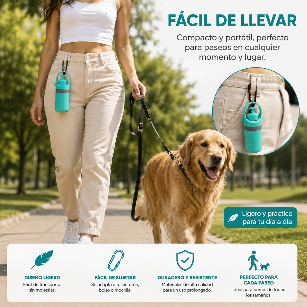 RecoPopó | Recogedor portátil para popó de perro con bolsas integradas